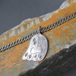 Pac-Man Ghost Charm Bracelet Sterling Silver Gamer Chain